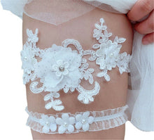 Women White Hens night Party Bride Wedding Trim Lace Garter Suspender Belt set