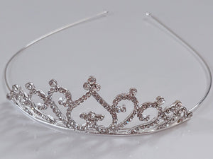 Children Kid Girl Crown Princess Birthday Heart Crystal Tiara Hair Headband