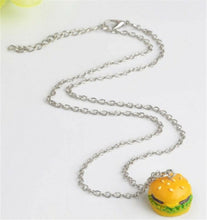 Girl Children BFF Best Friends Sisters Chips Burgers Pendant Necklace Gift her