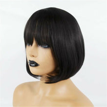 Women Lady Girl Natural Look Fringe Party Bob Black Short Fake Hair Wig Wigs