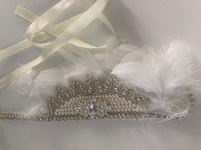 Women Girl Kids White Crystal Feather Prom Hair Head Band Headband Fascinator