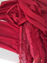 Women Sexy DARK Red Lace Halter Chemise Nighties Sleepwear Sleep Dress Lingerie