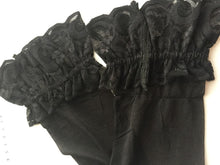 Women Sexy Black Lace Top High Thigh Over Knees Sheer Pantyhose Tights Stocking