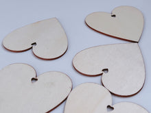 AU 5x Natural Wooden LOVE Heart Craft Gift Hanging Tag Novelty Gift Wrap Favor