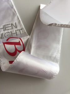 Women Lady Hen's night Party Wedding White Bride to be Bridal Sash AU STOCK