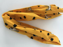 Women Girls Orange Yellow Puppy Dog Ear Bow Wire Party Hair Head Band Headband