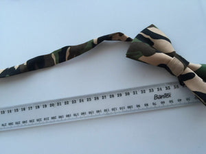 Men Camo Navy Green Army Military Camouflage Party Costume bowtie bow Necktie - Air Diva Fashion