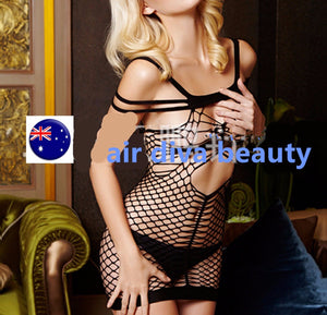 Women Fetish Foreplay Fish NET Sexy Night Lingerie Bodysuit Body Stockings