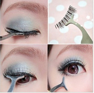 False Eyelash Eyelashes Extension Makeup Handy Tweezer Clip Applicator Tool