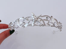 Women Girl Sea Star Crystal Rhinestone White Silver Color Party Hair Tiara Crown