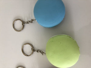 2x Slow rising Macaroon Macaron Keyring Squeeze toy Strap Novelty gift