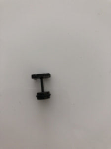 1PIECE Black 316L Stainless Steel Titanium plate M letter alphabet Earring Stud