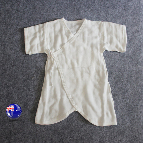 Kids Girls Baby Boys Infant Soft White 100% Cotton Linen Romper Wrap 0-6 months