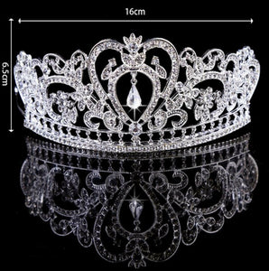 Women Rhinestone Crystal Wedding Bride Royal Party Hair Headband Crown Tiara