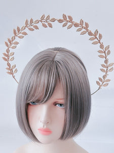 Women Gold Moon Celestial Gold Leaf Costume Party Hair Band headband Hoop Crown