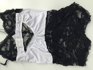 Women Lady Sexy Lace Black White Foreplay Leotard Nighties Camisole Underwear