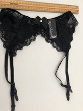 Women Lady Black Sexy Lace Open crotch panties suspender open bra Lingerie set
