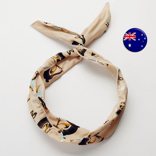 Women Girls Kids Deer Beige Bunny Ear Bow Wire Party Hair Head Band Headband