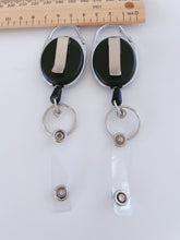 2 Retractable Badge Holder Reel Swipe Card Security ID Pull Key RING Clip Tag