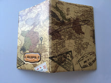 Men Lady Children Map Print Passport travel Case Protector Cover Novelty Gift