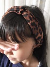 Women Lady Girl Brown Leopard Cross boho retro Headband Hair Band bandana wrap