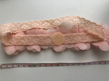 Baby birthday Girl Kid BOHO Pink chiffon Flower Elastic Hair head band Headband