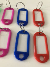 8x Plastic Travel Luggage School bag Name ID Badge Tag Small Label Key Rings AU