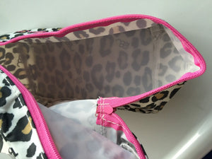 Women Girl Leopard Cosmetic Toiletry makeup Organiser Travel Bag Pouch Case