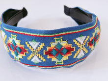 Women Retro Denim Embroidery Color Wide Hair head band Headband Hoop bandana