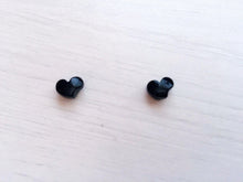 Women Ladies Black Heart love Magnetic No Piercing Ear Hole Earrings Ear Studs