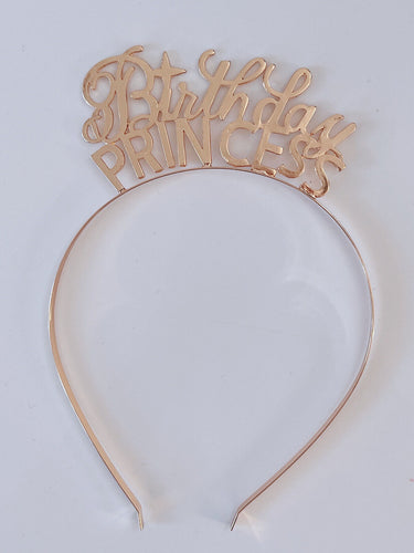 Women Girls Birthday Princess Gold Color Metal Tiara Hair Band Headband Hairband