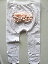 Girls Kid Baby Toddler White Lace bottom Ruffle Pants Leggings Opaque