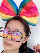 Women Girl Rainbow colorful middle BIG Bow Party Hair Head Band Headband Crown