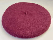 Women Warm Wool Blend Beanie French Artist Taro Magenta Round Beret Hat Cap