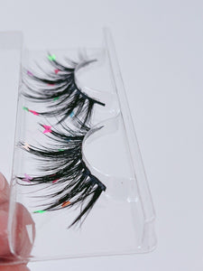 Women Party Long Black Colorful Butterfly False Fake Performance Eyelashes