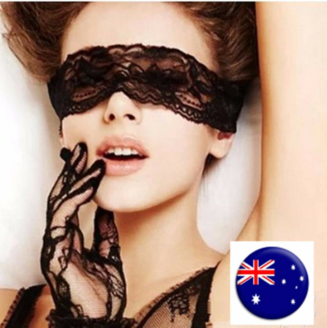 Lady Women Fetish Foreplay Sexy Eye mask cover Black Lace Party Costume Gloves - Air Diva Fashion