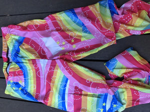 Women Lady Rainbow Colorful Costume Skinny Stretch Leggings Pants Jeggings