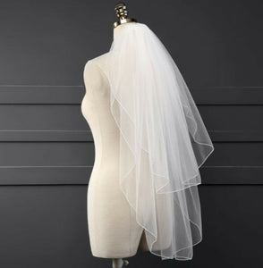 Women White Bride Hen's Night Prop Head Hair Trim lace Wedding Veil WITH COMB