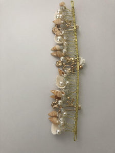 Women Mermaid Sea Conch Shell Metal Gold Hair Band Headband crown Tiara