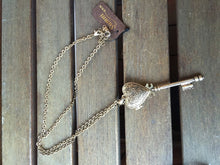 Women Girl Retro Vintage Look OPEN Heart locket Key Charm Long Chain Necklace