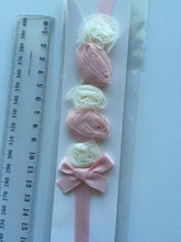 Flower Girls Children Kids Pink white Rose Lace Hair Band garland Headband PROP