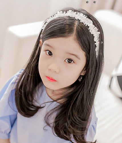 Kids Girls Sweet Wedding Pearl White Retro Lace Party School Hair headband band