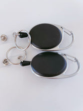 2 Retractable Badge Holder Reel Swipe Card Security ID Pull Key RING Clip Tag