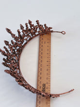 Women Purple Crystal Retro Black Bronze Queen Hair Headband Head Crown Tiara