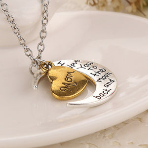 I LOVE YOU to the moon and back mum/sister/grandma Mother's Day Necklace Gift