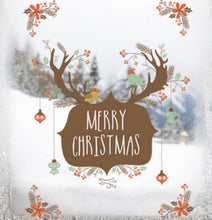 Merry Christmas Reindeer Removable Art Vinyl shop Window Door Sticker Wall Decor