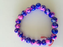 Women Girl Boho Bohemian Retro Blue purple Galaxy beads charm Wrist Bracelet