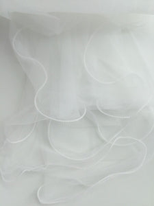 Women Lady Flower Girls White bow Lace Wedding Bride maid Comb Hair layers Veil