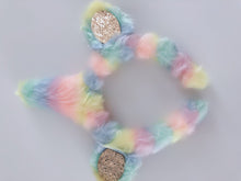 Womens Girl Fluffy Rainbow Unicorn Horn Costume Ear Party Hair band headband