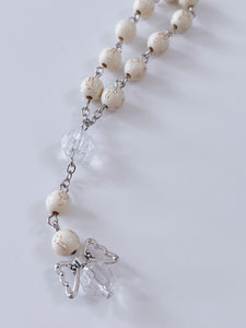 Christening Baptism Cross Angel Rosary Bracelet Beads Wrist band Favors Gift